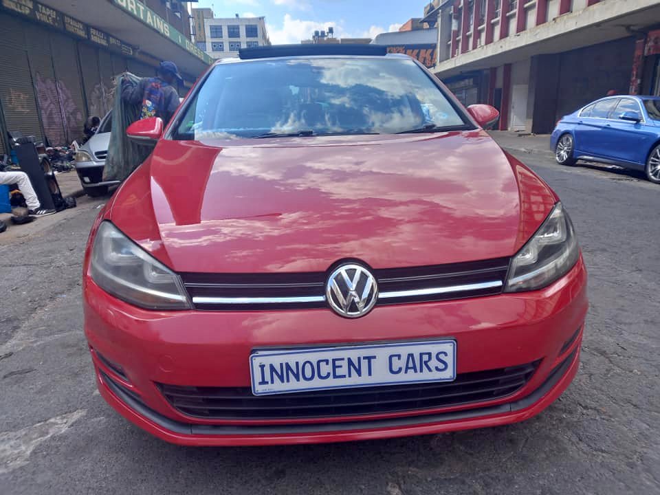 2014 VW GOLF VII TSI 1.4 PETROL,  AUTOMATIC, RED COLOUR, MILEAGE 88000KM, LEATHER INTERIOR
