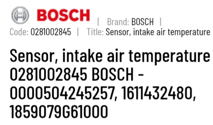 Bosch MAP sensor 0281002845 - Private Seller Bosch MAP sensor 0281002845 - Private Seller