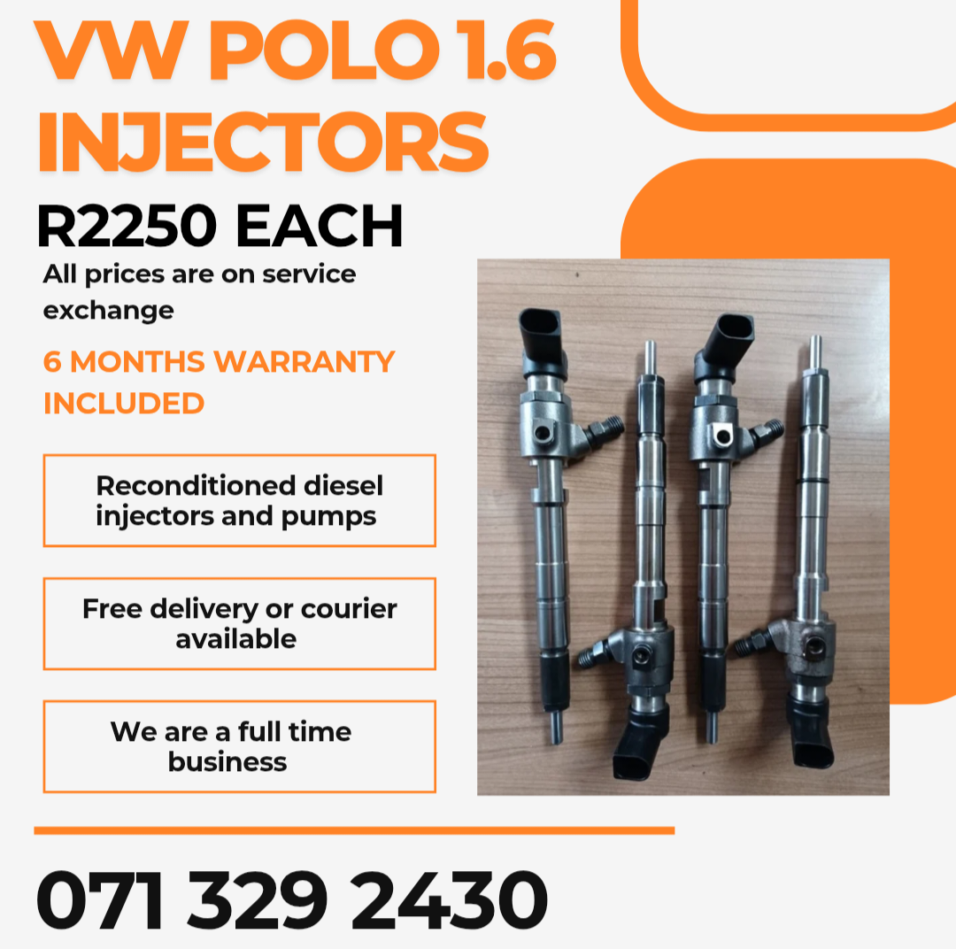 VW POLO 1.6 INJECTORS FOR SALE WITH WARRANTY - Private Seller VW POLO 1.6 INJECTORS FOR SALE WITH WARRANTY - Private Seller