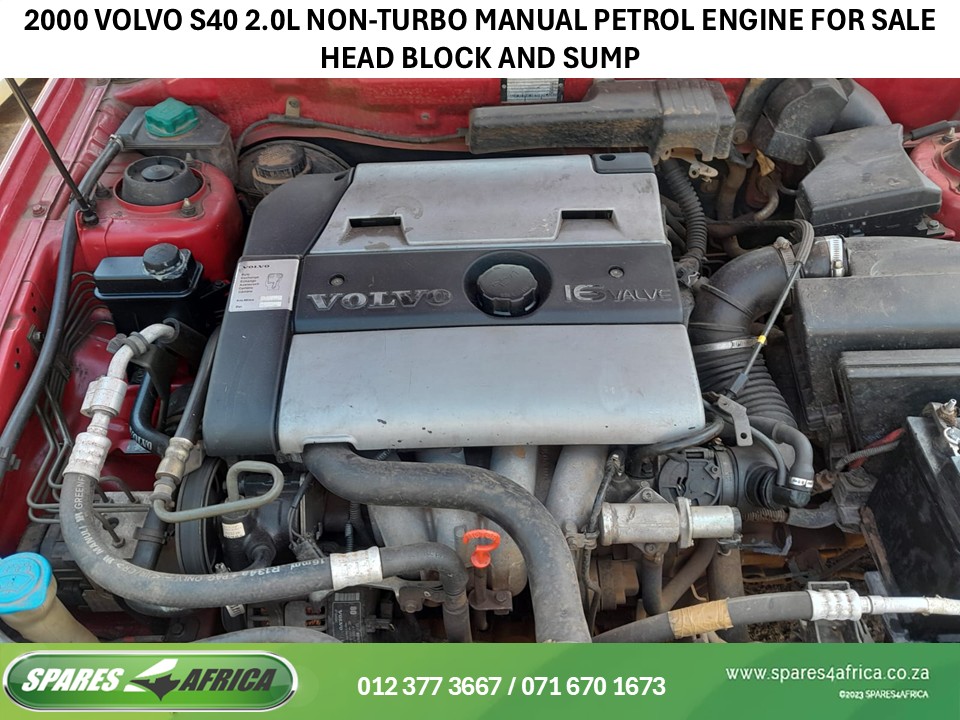 2000 VOLVO S40 2.0L NON-TURBO PETROL MANUAL ENGINE (USED) – FOR SALE - Private Seller 2000 VOLVO S40 2.0L NON-TURBO PETROL MANUAL ENGINE (USED) – FOR SALE - Private Seller