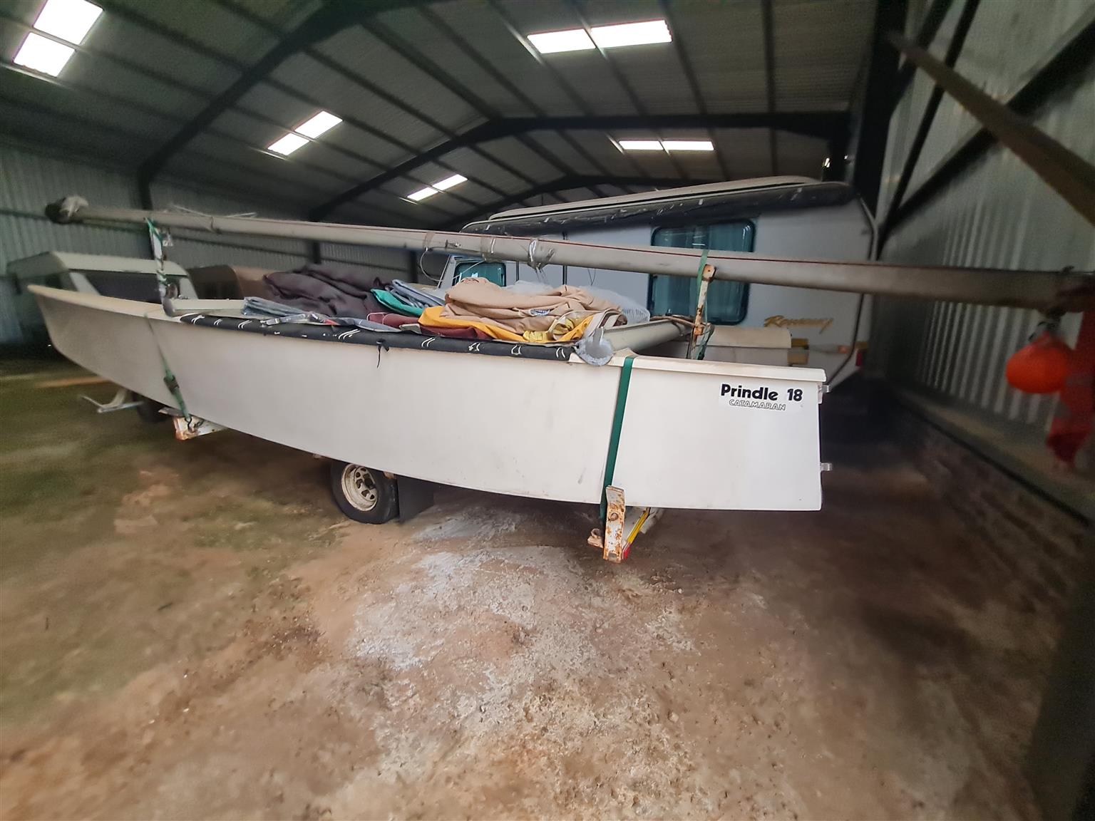 Sail boat, Catamaran, Prindle 18.
