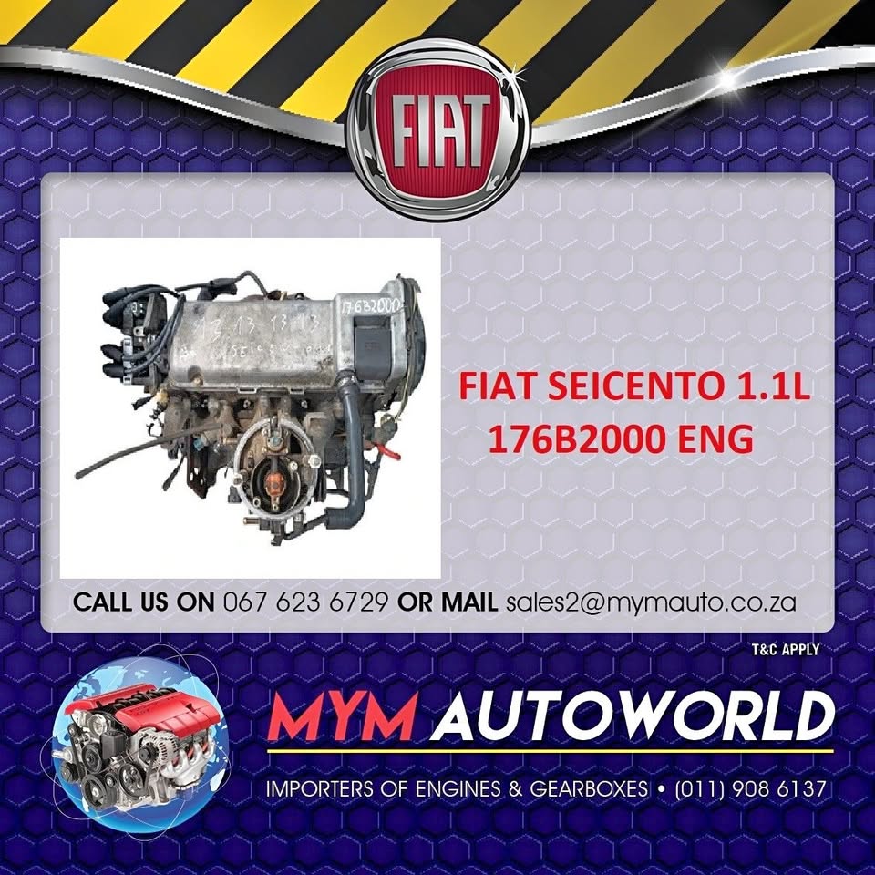 FIAT PUNTO SEICENTO 1.1L 176B2000 USED IMPORTED ENGINE - Private Seller FIAT PUNTO SEICENTO 1.1L 176B2000 USED IMPORTED ENGINE - Private Seller