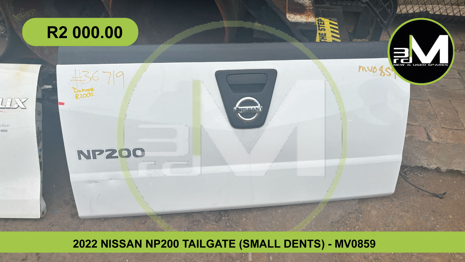 2022 NISSAN NP200 TAILGATE (SMALL DENTS) - MV0859 - Private Seller 2022 NISSAN NP200 TAILGATE (SMALL DENTS) - MV0859 - Private Seller