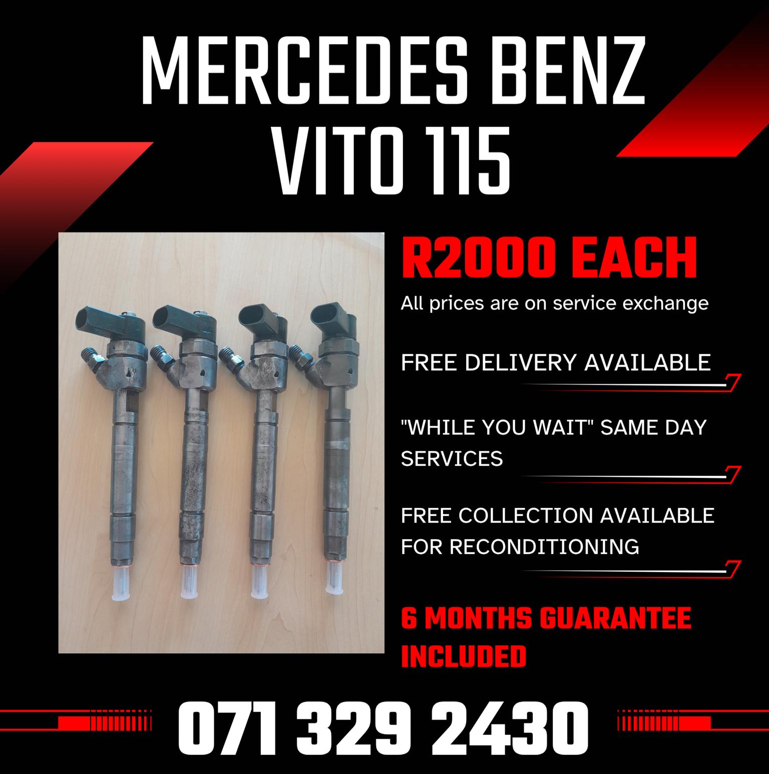 MERCEDES BENZ VITO 115 DIESEL INJECTORS FOR SALE WITH WARRANTY - Private Seller MERCEDES BENZ VITO 115 DIESEL INJECTORS FOR SALE WITH WARRANTY - Private Seller