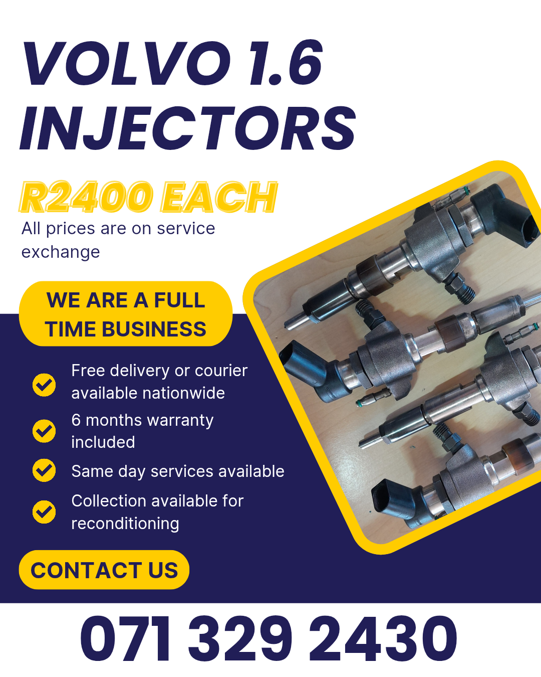VOLVO 1.6 INJECTORS FOR SALE WITH WARRANTY - Private Seller VOLVO 1.6 INJECTORS FOR SALE WITH WARRANTY - Private Seller
