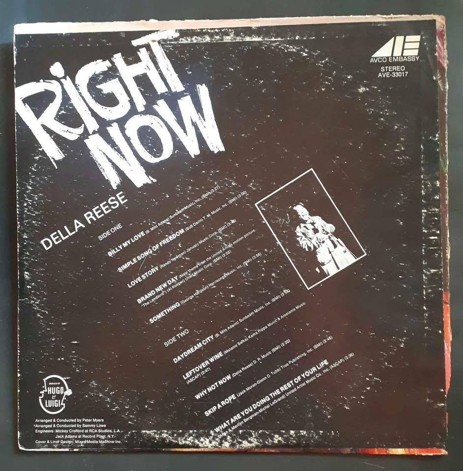 Della Reese - Right Now LP Record