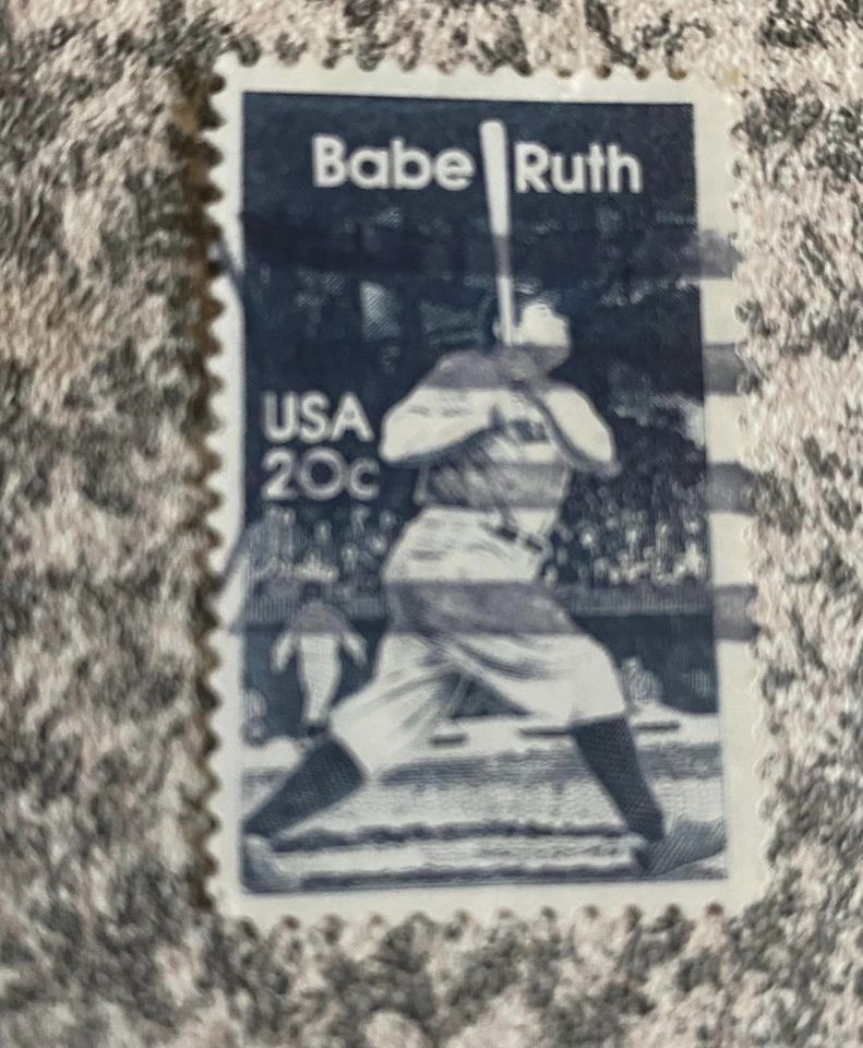 Stamp – Babe Ruth USA 20 cent stamp. Stamp – Babe Ruth USA 20 cent stamp.