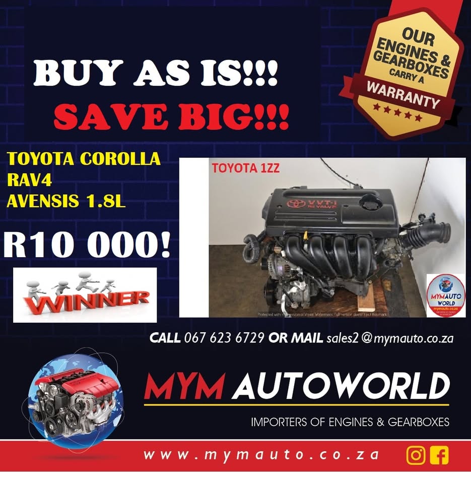 TOYOTA COROLLA / RAV4 / AVENSIS 1.8L 1ZZ IMPORTED USED ENGINE - Private Seller TOYOTA COROLLA / RAV4 / AVENSIS 1.8L 1ZZ IMPORTED USED ENGINE - Private Seller