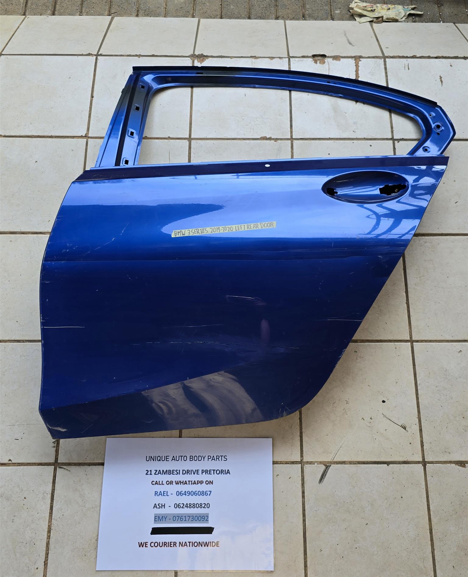 BMW 3 Series Left Rear Door