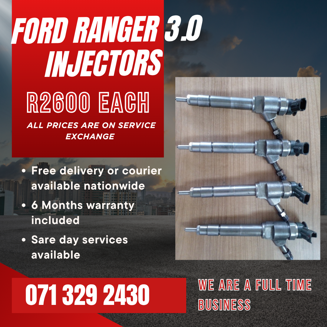 FORD RANGER 3.0 DIESEL INJECTORS FOR SALE WITH WARRANTY