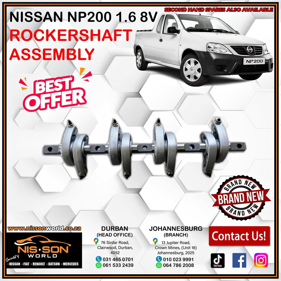 Nissan np200 1.6 8V rocker shaft complete - Private Seller Nissan np200 1.6 8V rocker shaft complete - Private Seller