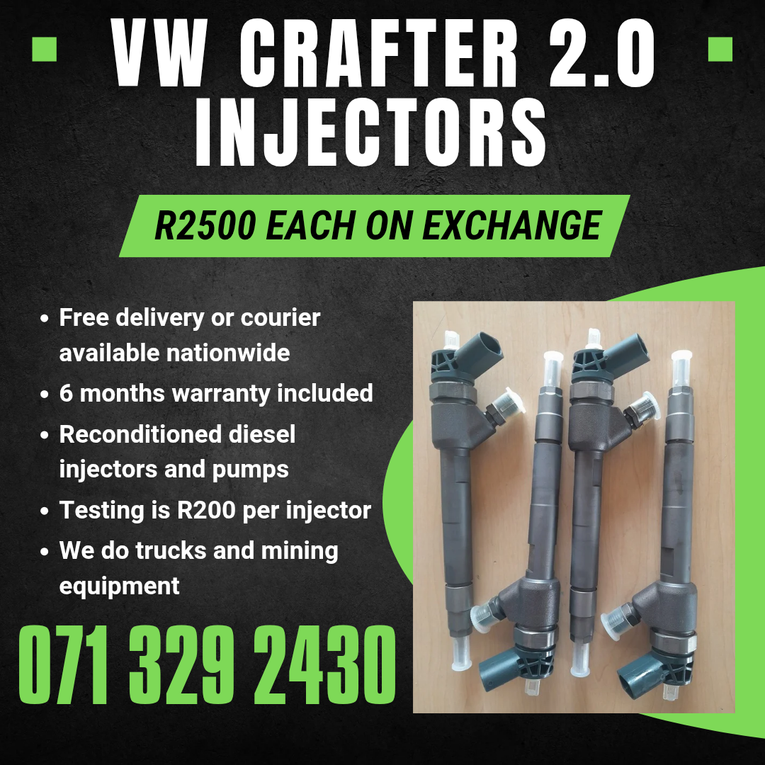 VW CRAFTER 2.0 INJECTORS FOR SALE WITH WARRANTY INCLUDED - Private Seller VW CRAFTER 2.0 INJECTORS FOR SALE WITH WARRANTY INCLUDED - Private Seller