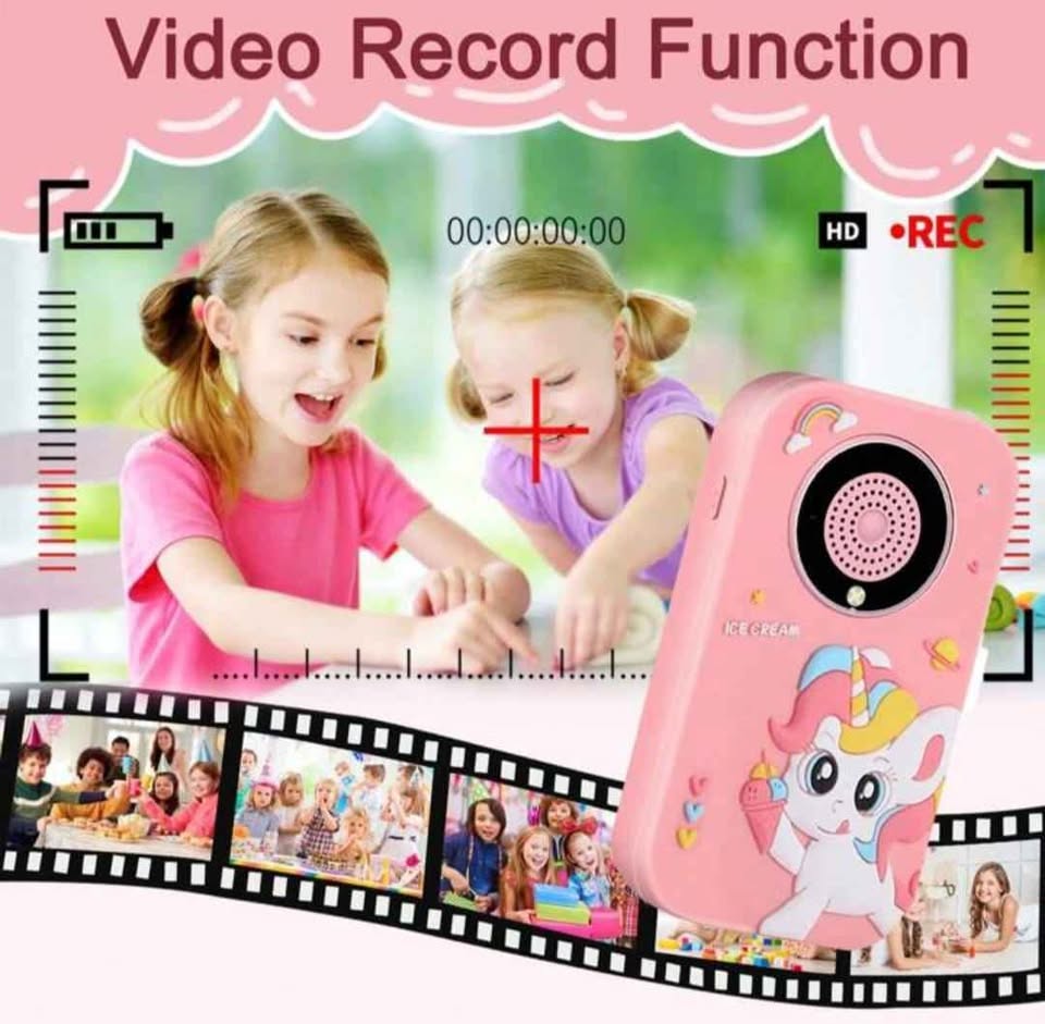 Kids camera with built in games
