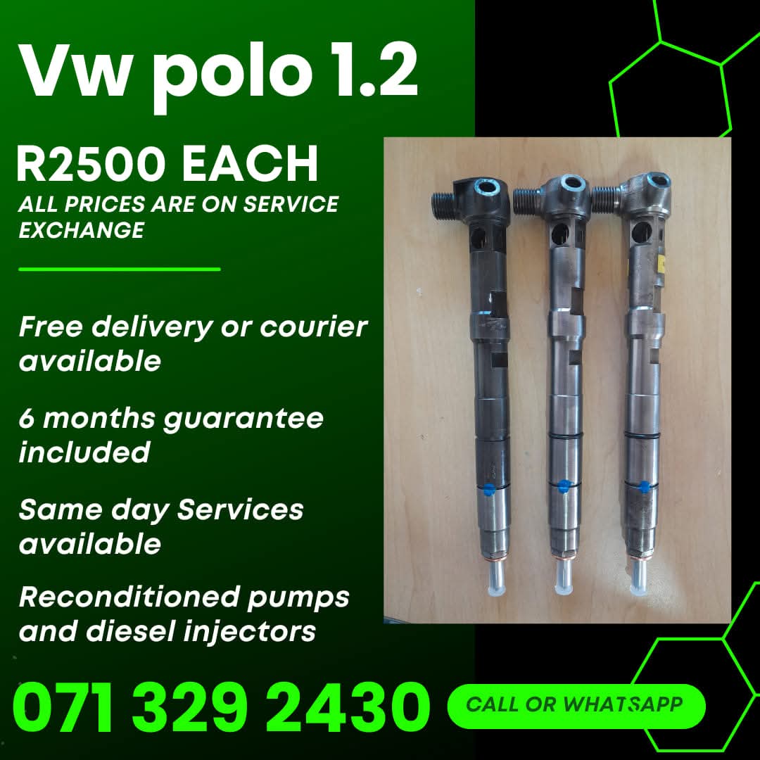 VW POLO 1.2 DIESEL INJECTORS FOR SALE WITH WARRANTY - Private Seller VW POLO 1.2 DIESEL INJECTORS FOR SALE WITH WARRANTY - Private Seller