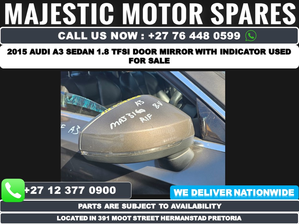 2015 Audi A3 Sedan 1.8 TFSI Door mirror used for sale MAJ3160 - Private Seller 2015 Audi A3 Sedan 1.8 TFSI Door mirror used for sale MAJ3160 - Private Seller