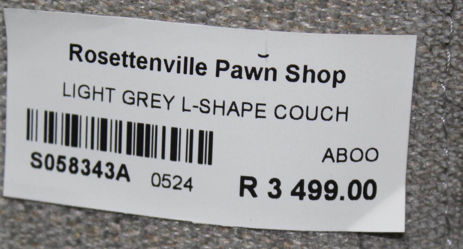 LIGHT GREY LSHAPE COUCH S058343A Junk Mail