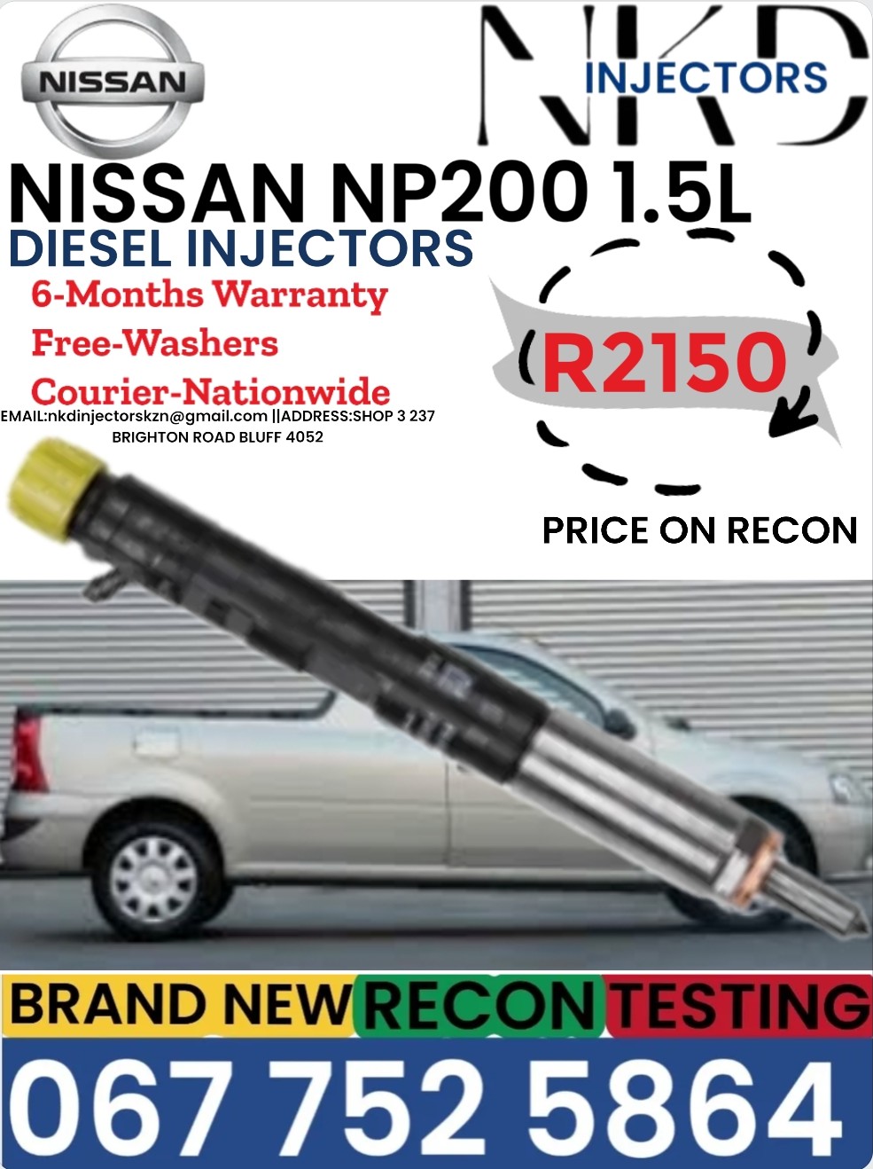 Nissan Np200 1.5L Diesel injectors - Private Seller Nissan Np200 1.5L Diesel injectors - Private Seller