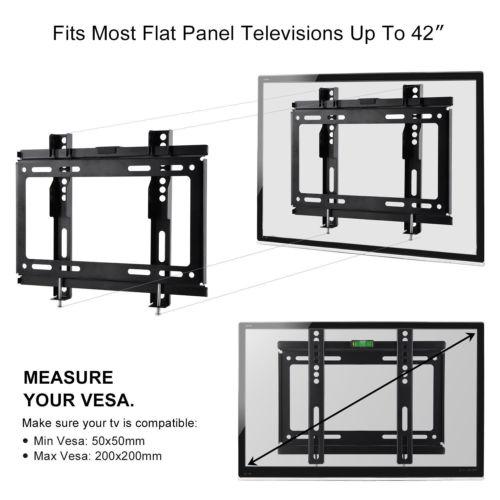 TV Wall Mount Bracket, Flat Panel TV Wall Bracket 14" ~ 42" inches. Brand New