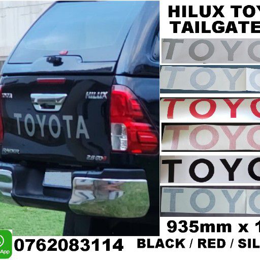 TOYOTA tailgate stickers decals for Hilux / Land Cruiser veh - Private Seller TOYOTA tailgate stickers decals for Hilux / Land Cruiser veh - Private Seller