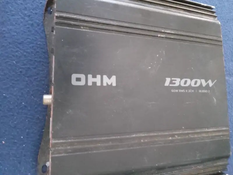OHM 1300 Watt Car Amplifier twin channel with bridging options OHM 1300 Watt Car Amplifier twin channel with bridging options