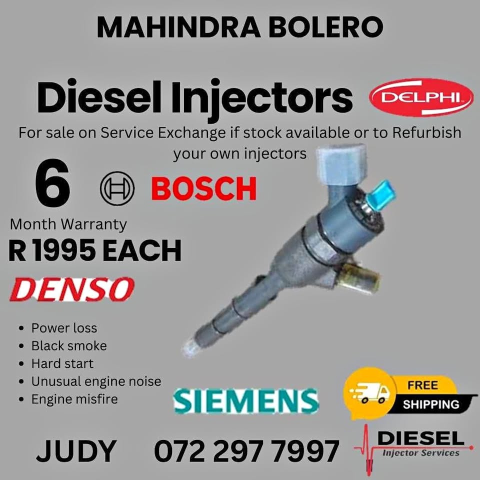 Mahindra Bolero Diesel Injector for sale on service exchange or to recon