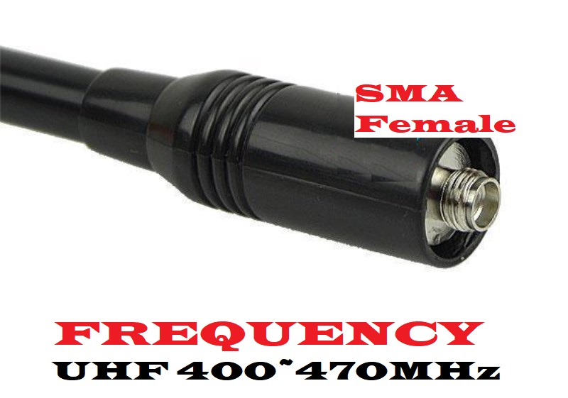 UHF Band Telescopic Antenna for Baofeng Walkie Talkies, Ham Radios, Transceivers