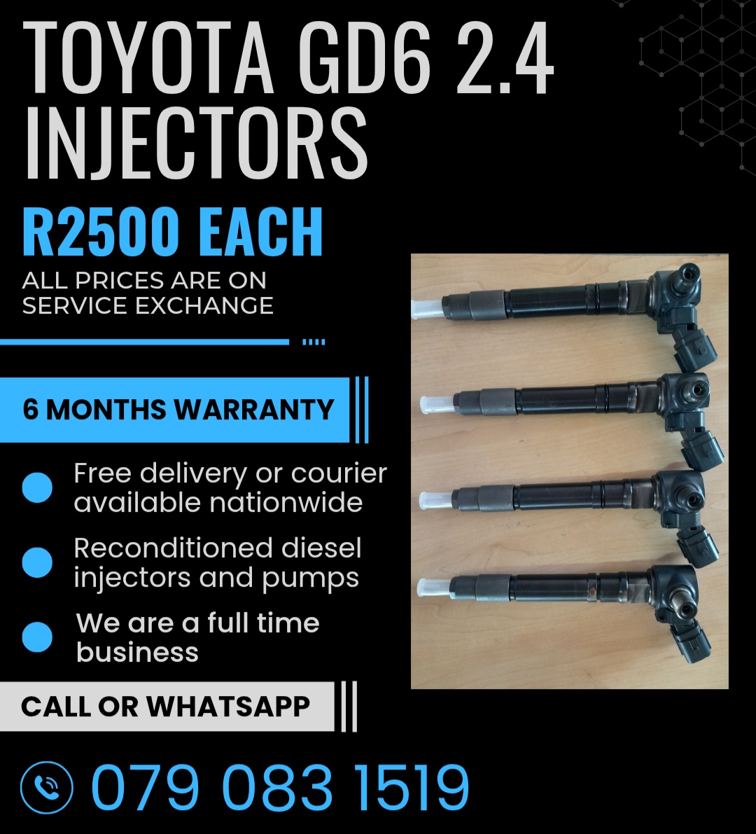 TOYOTA GD6 2.4 INJECTORS FOR SALE WITH WARRANTY INCLUDED - Private Seller TOYOTA GD6 2.4 INJECTORS FOR SALE WITH WARRANTY INCLUDED - Private Seller