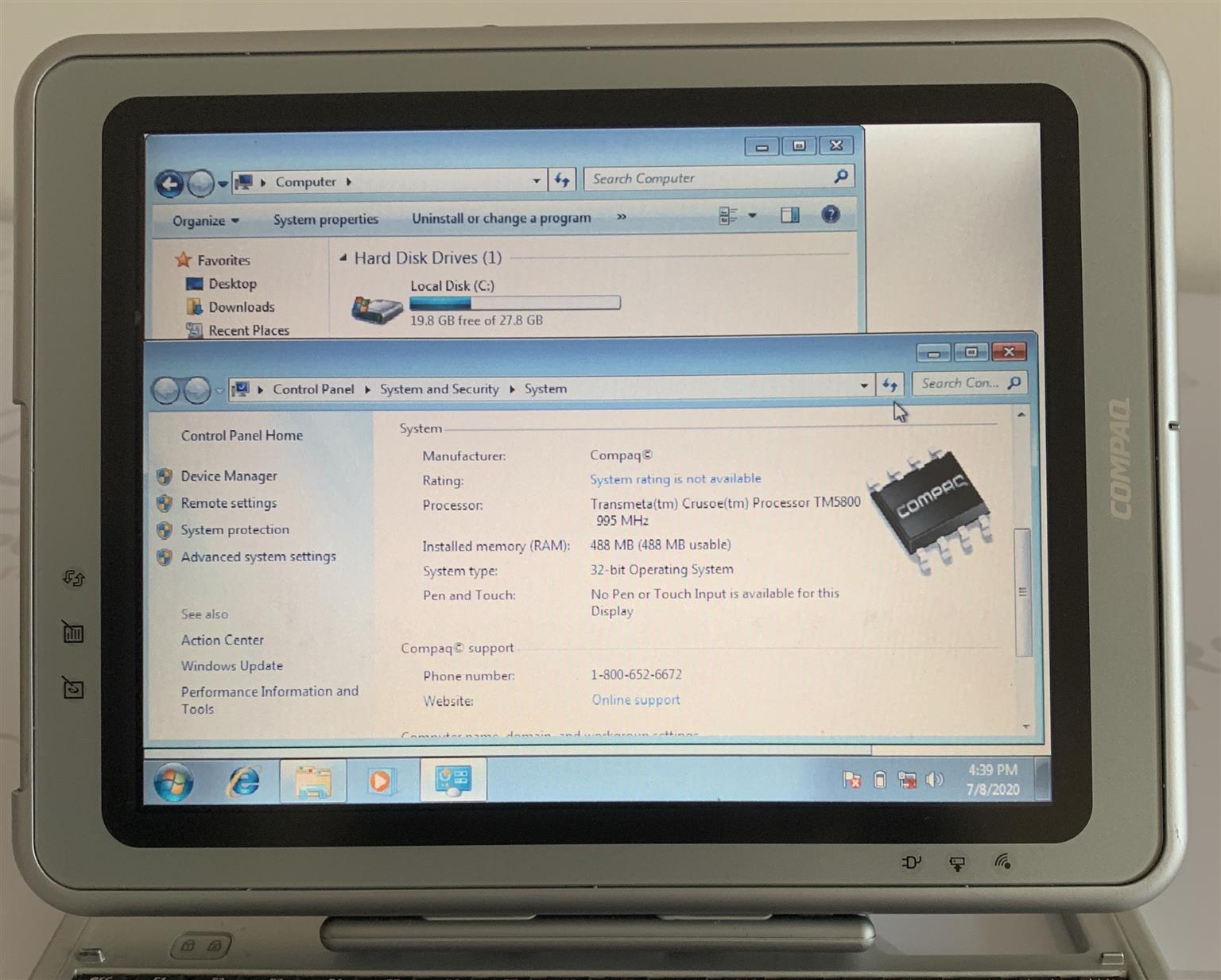 Compaq Swivel Beginners Basic Laptop R1200