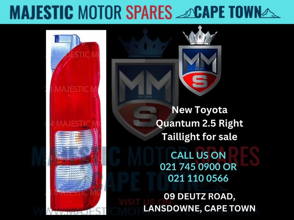 Toyota Quantum 2.5 Right Taillight for sale - Private Seller Toyota Quantum 2.5 Right Taillight for sale - Private Seller