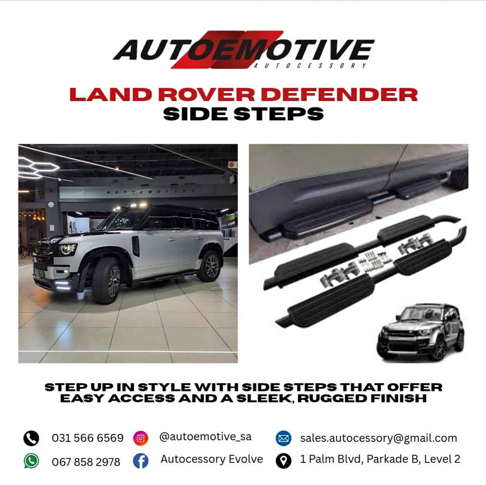LAND ROVER DEFENDER SIDE STEPS COMPATIBLE - Private Seller LAND ROVER DEFENDER SIDE STEPS COMPATIBLE - Private Seller
