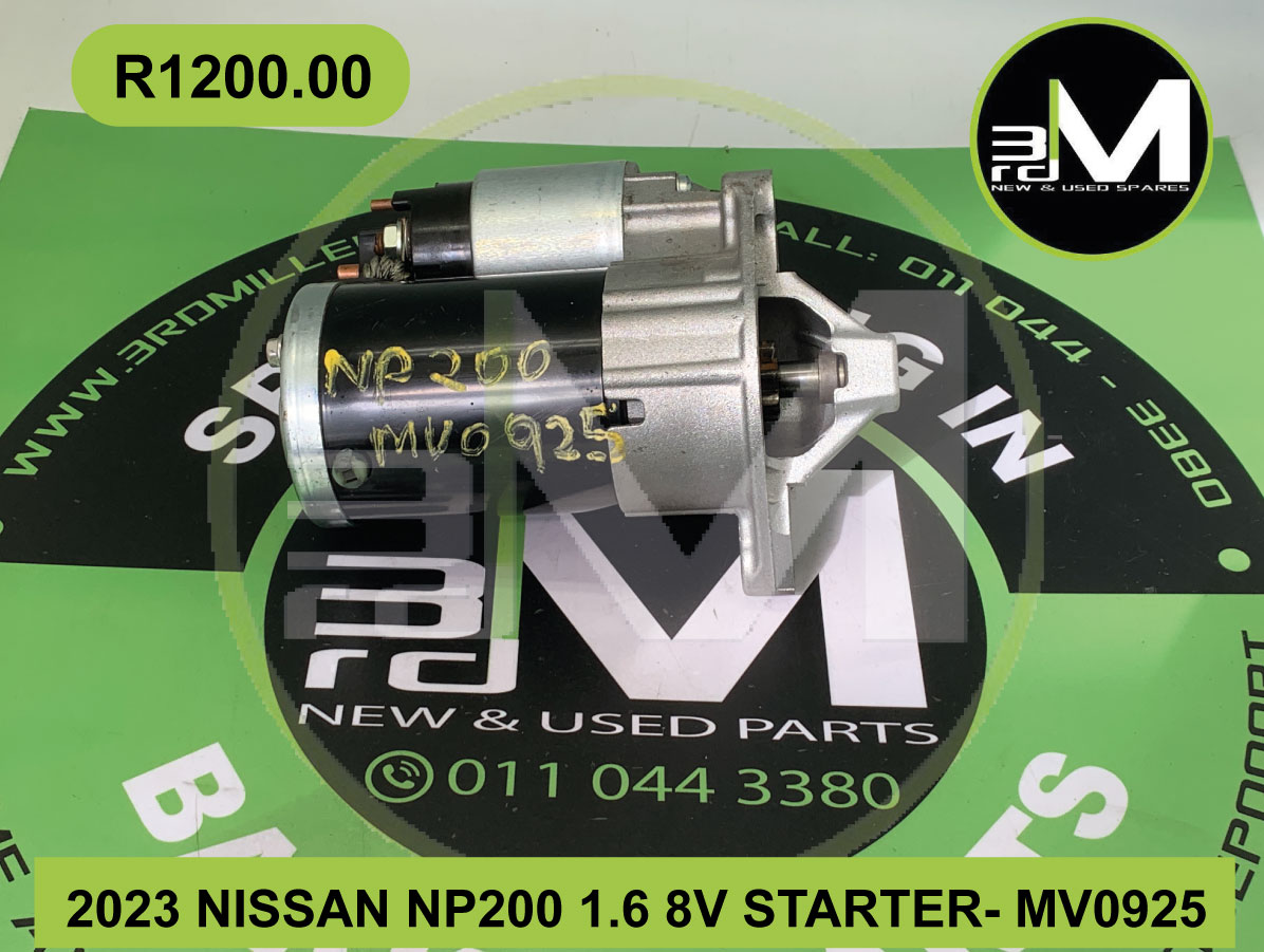 Starter Motor- Nissan NP200 - Private Seller Starter Motor- Nissan NP200 - Private Seller