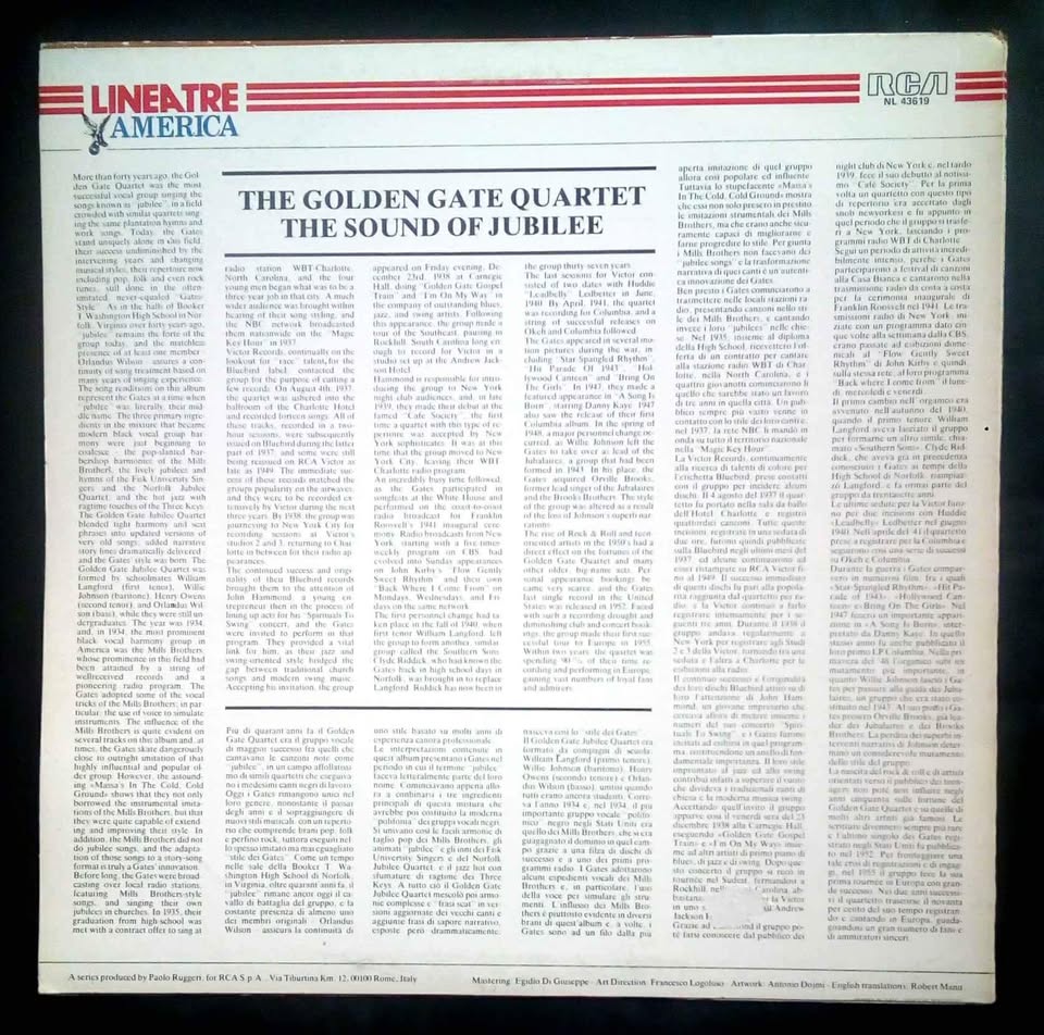The Golden Gate Quartet - The Original Golden Gate Quartet LP Record