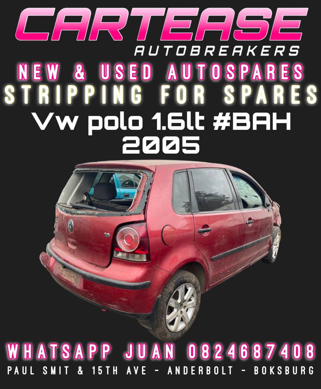 VW POLO 1.6LT #BAH 2005 STRIPPING FOR SPARES - Private Seller VW POLO 1.6LT #BAH 2005 STRIPPING FOR SPARES - Private Seller