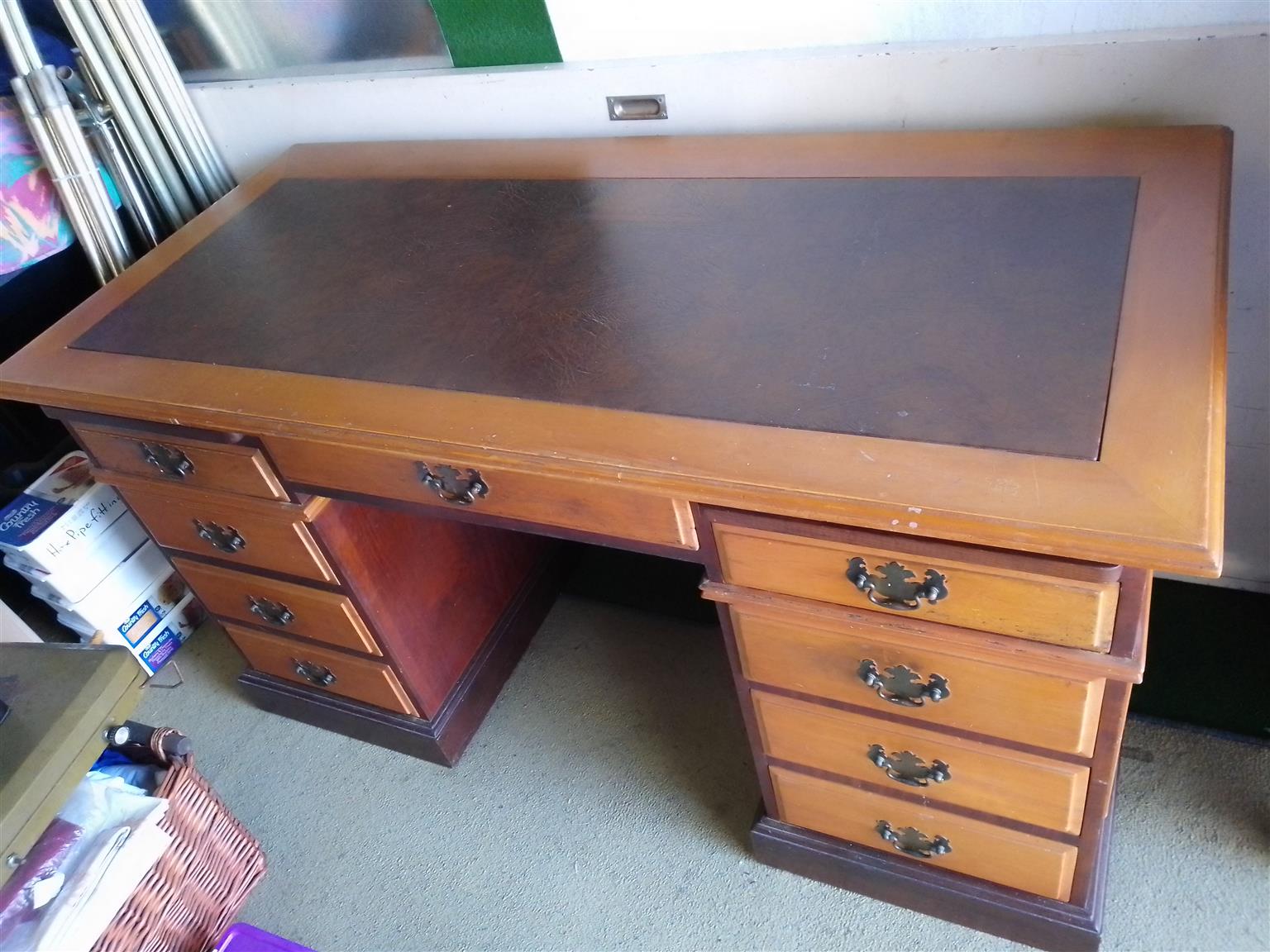 Antique Teak office desk