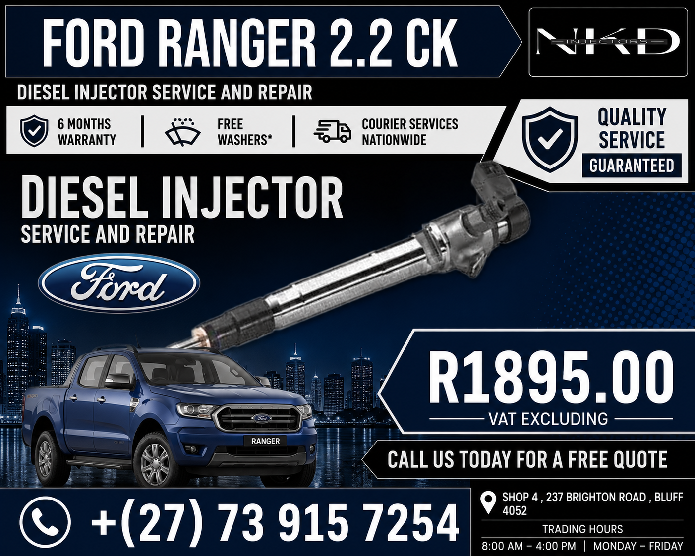 For_A_Ford_Ranger_2.2L_Injectors - Private Seller For_A_Ford_Ranger_2.2L_Injectors - Private Seller