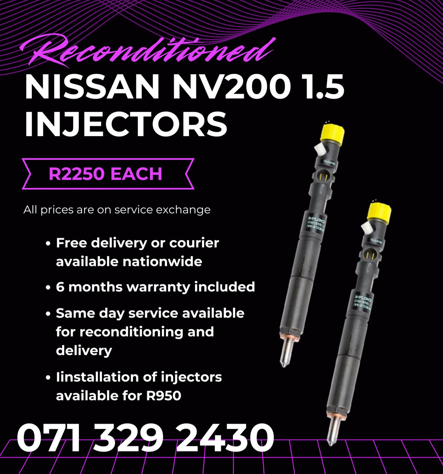 NISSAN NV200 1.5 INJECTORS FOR SALE WITH WARRANTY INCLUDED - Private Seller NISSAN NV200 1.5 INJECTORS FOR SALE WITH WARRANTY INCLUDED - Private Seller