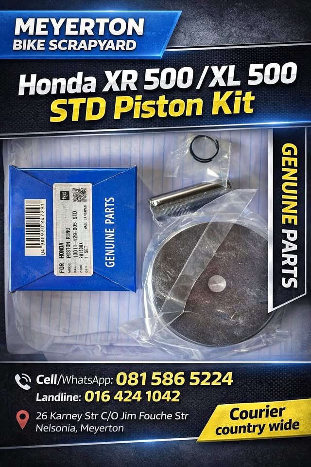 Honda XR / XL 500 Std piston kit. Meyerton Bike Scrapyard. New and secondhand spares. We stripping - Private Seller Honda XR / XL 500 Std piston kit. Meyerton Bike Scrapyard. New and secondhand spares. We stripping - Private Seller