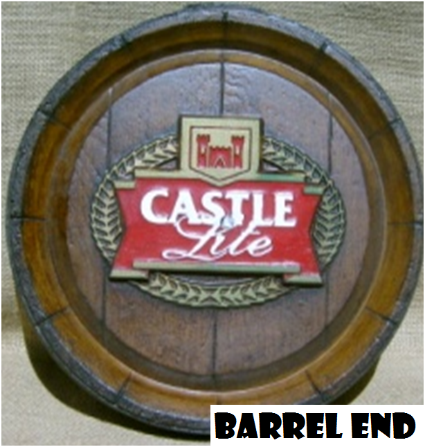Castle Lite Beer Barrel Ends. Brand New Products.