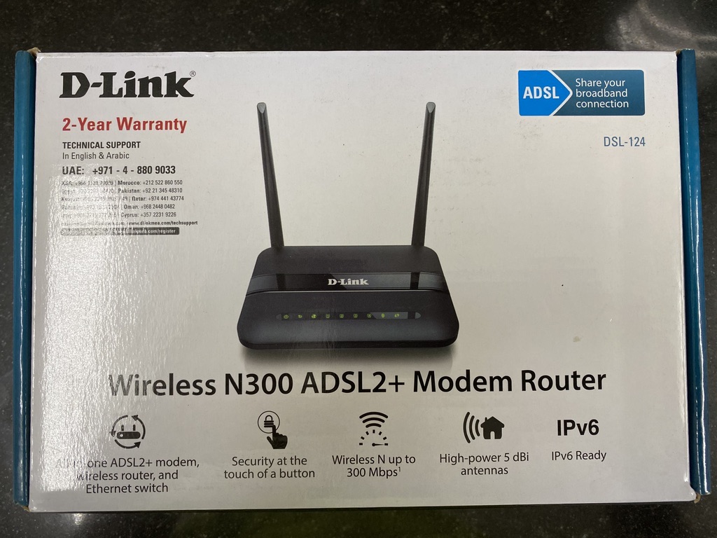 D Link Dsl 124 Wireless N300 Adsl2 43 Modem Router Junk Mail