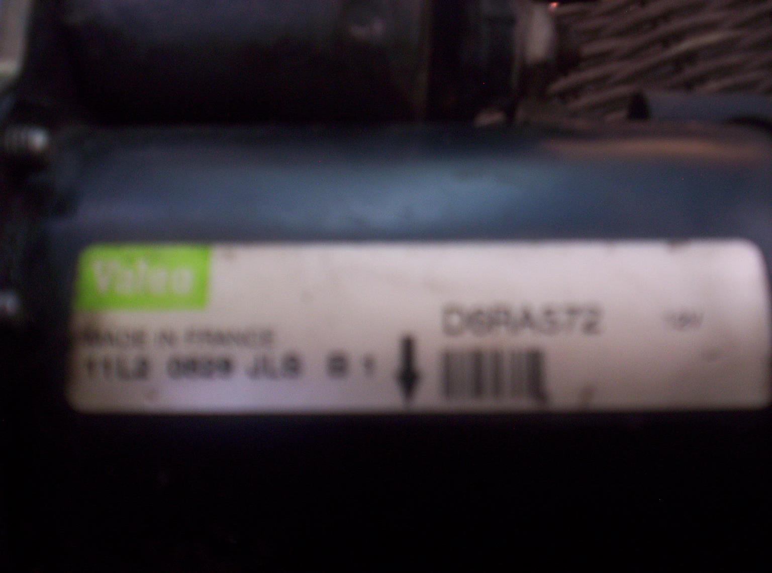 Peugeot 206 starter motor