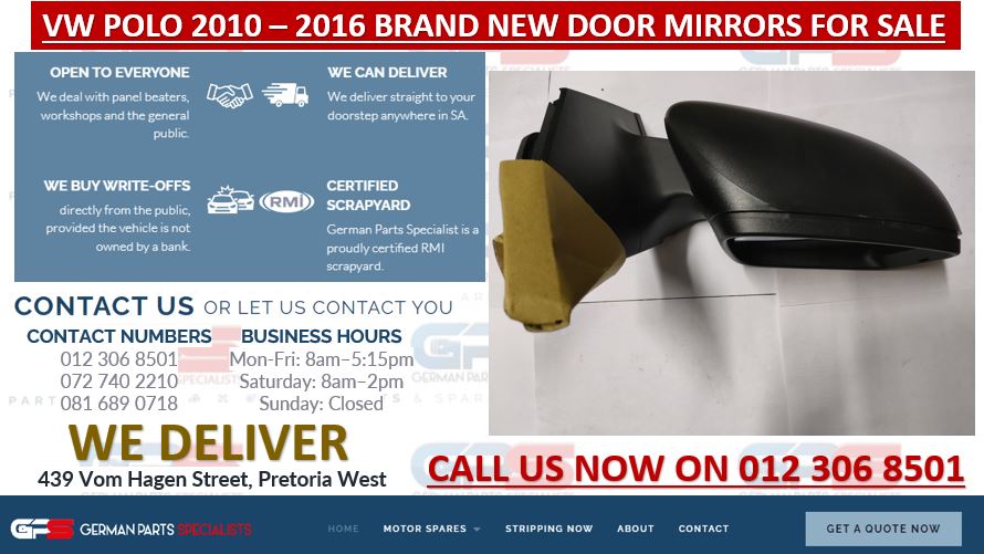 VW POLO 2010 – 2016 BRAND NEW DOOR MIRRORS FOR SALE - Private Seller VW POLO 2010 – 2016 BRAND NEW DOOR MIRRORS FOR SALE - Private Seller
