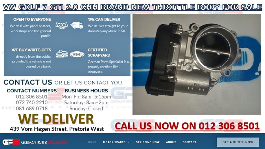 VW GOLF 7 GTI 2.0 CHH BRAND NEW THROTTLE BODY FOR SALE - Private Seller VW GOLF 7 GTI 2.0 CHH BRAND NEW THROTTLE BODY FOR SALE - Private Seller