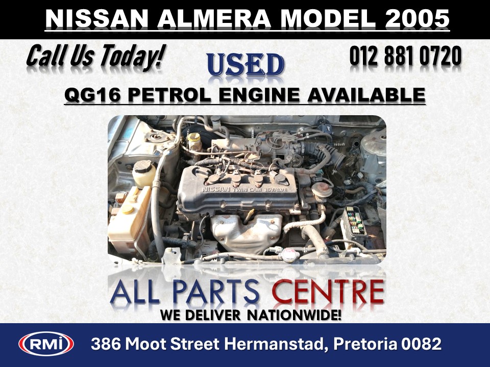 Nissan Almera Model 2005 QG16 Petrol Engine for Sale Nissan Almera Model 2005 QG16 Petrol Engine for Sale