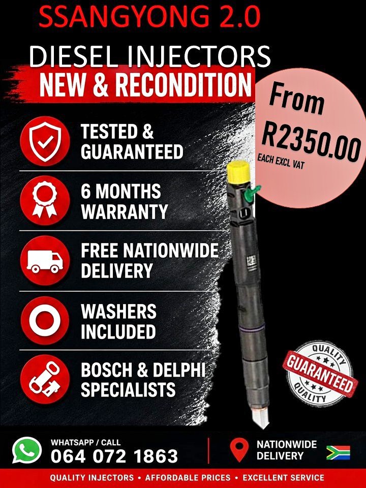 SSANGYONG 2,0 -INJECTORS ON RECON FOR SALE - Private Seller SSANGYONG 2,0 -INJECTORS ON RECON FOR SALE - Private Seller