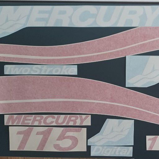 Mercury 115 Outboard motor stickers decals