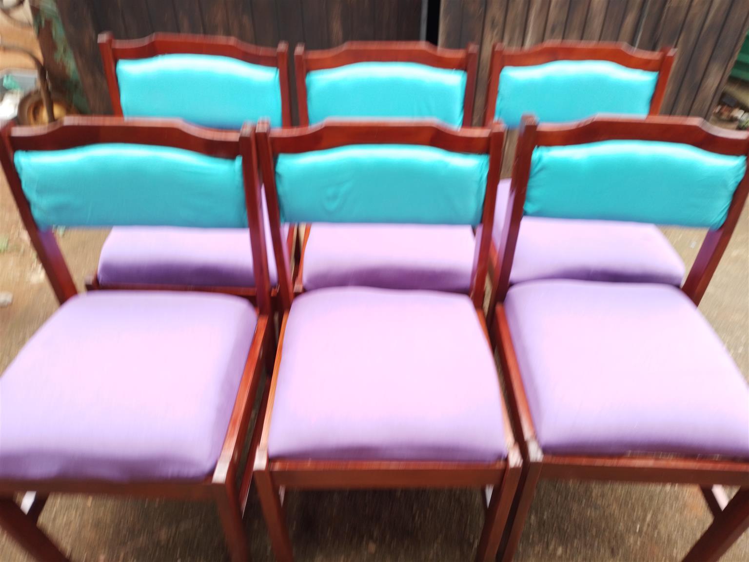 6 read oak chairs