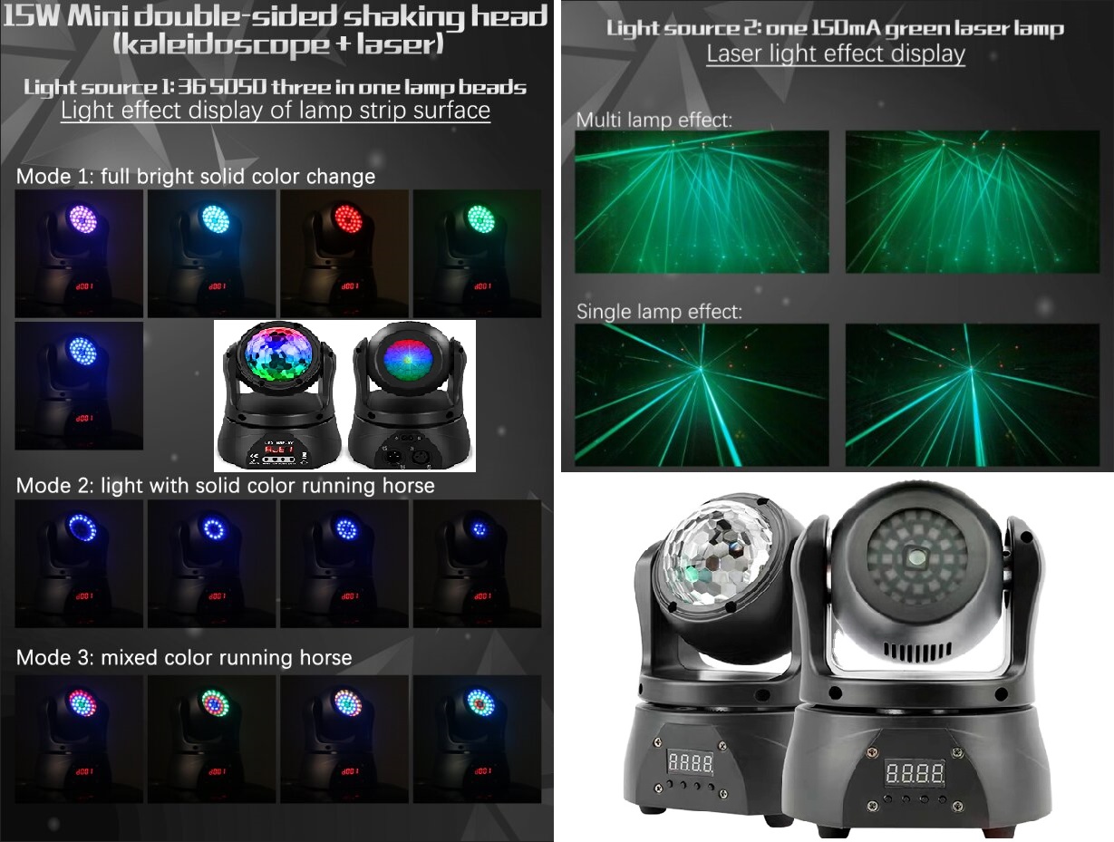 Professional Disco Moving Head Light DMX512 Stage, DJ Party Light. NEW PRODUCTS.