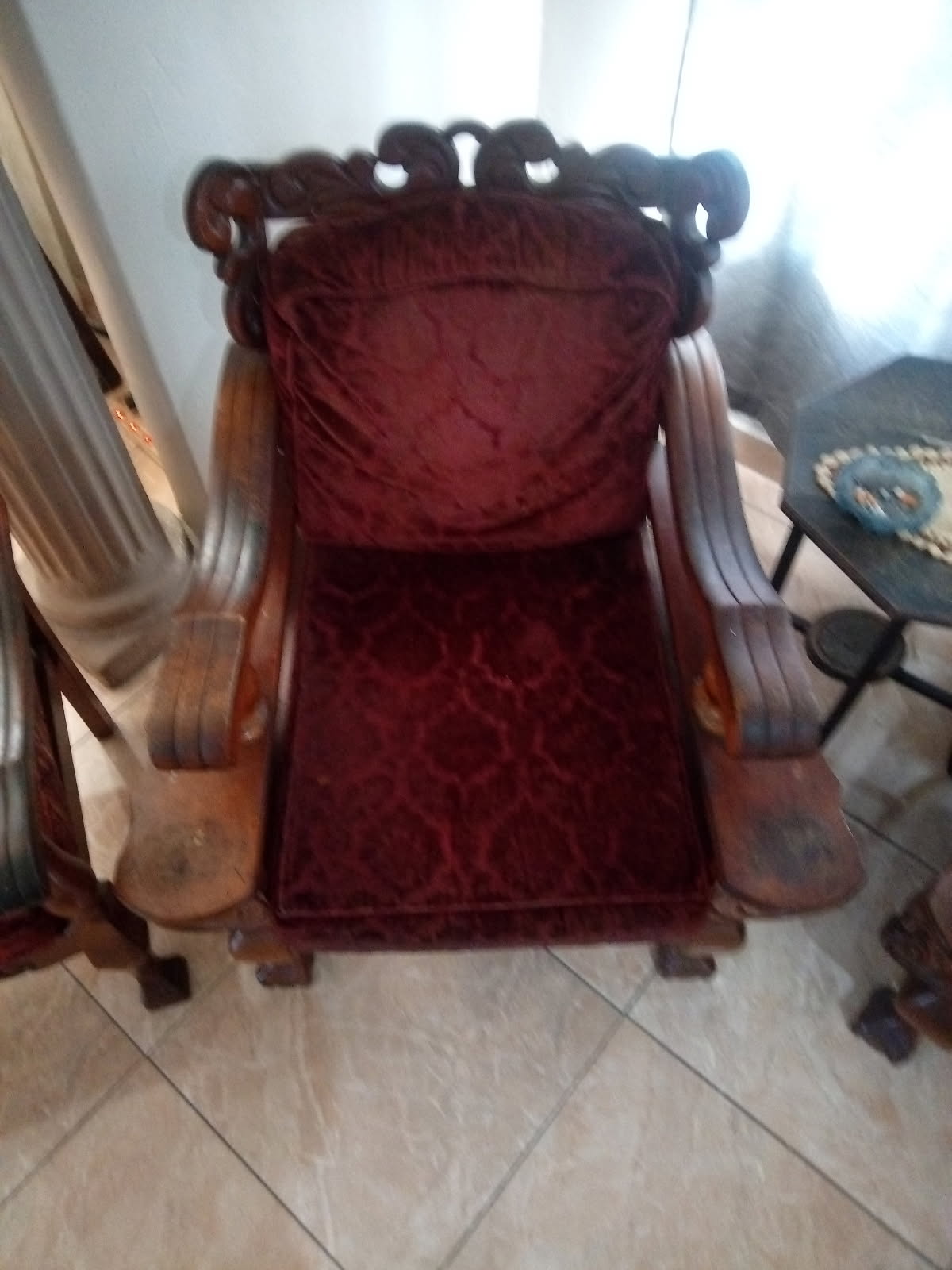 imbuia ball and claw lounge suite