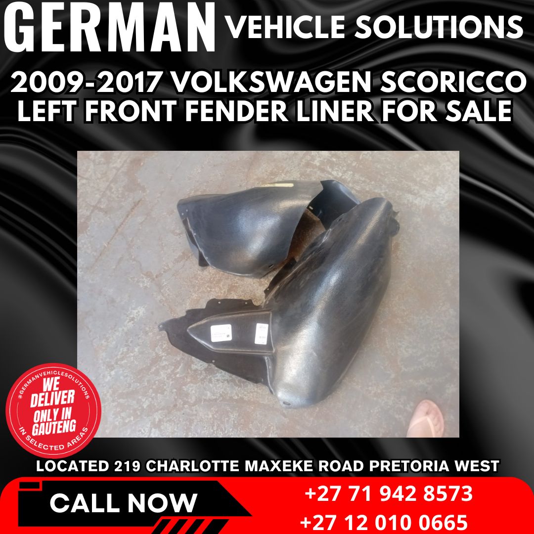 2009–2017 Volkswagen Scirocco Left Front Fender Liner for Sale - Private Seller 2009–2017 Volkswagen Scirocco Left Front Fender Liner for Sale - Private Seller