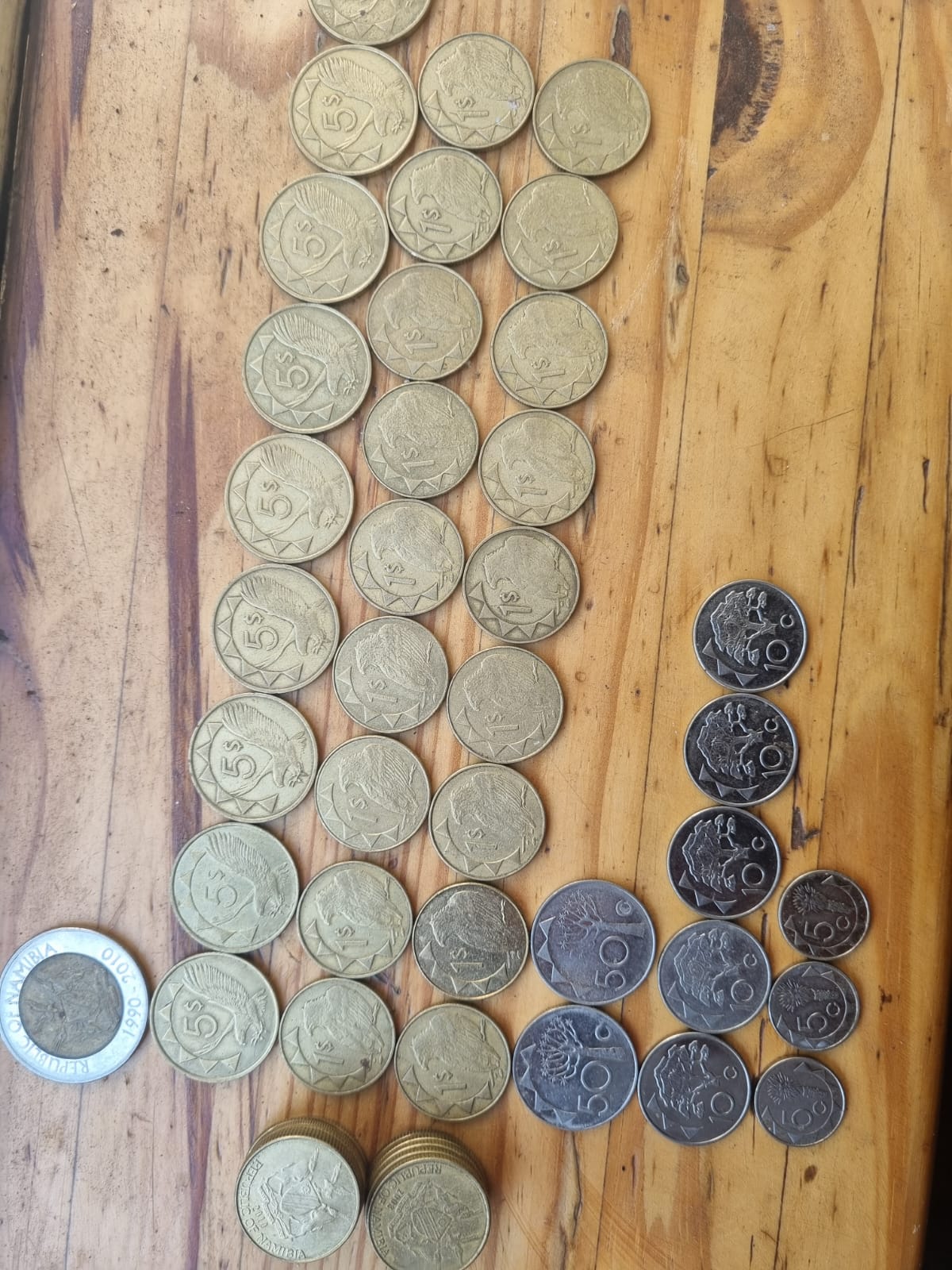 Assorted coins for sale.